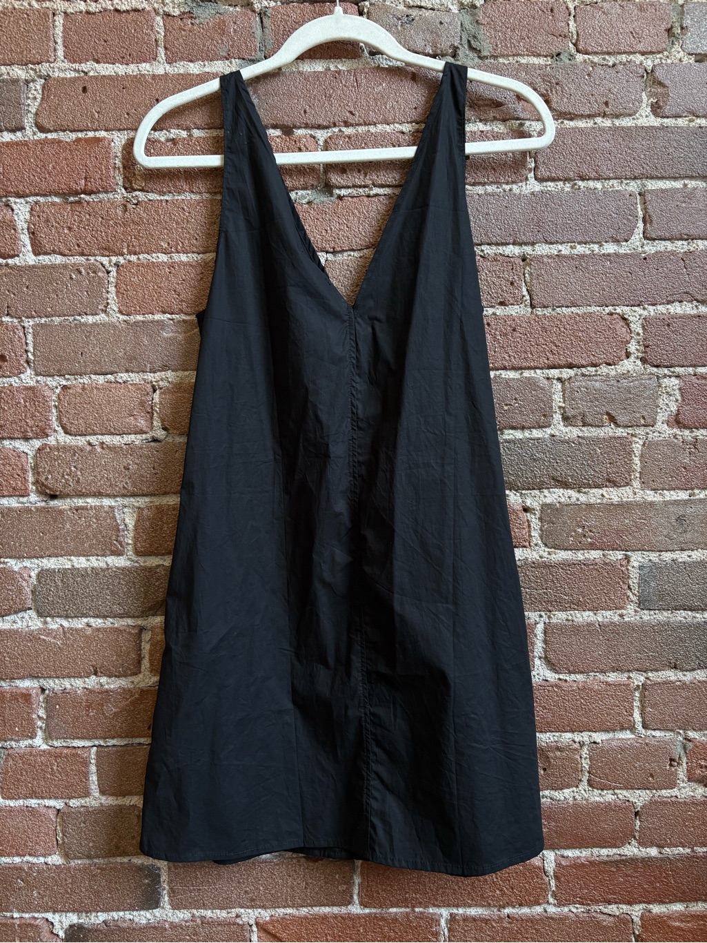 Deiji Studios The Open Tie Mini Dress In Black Organic Poplin Twin Bows Xs Nwt — image 8 of 8